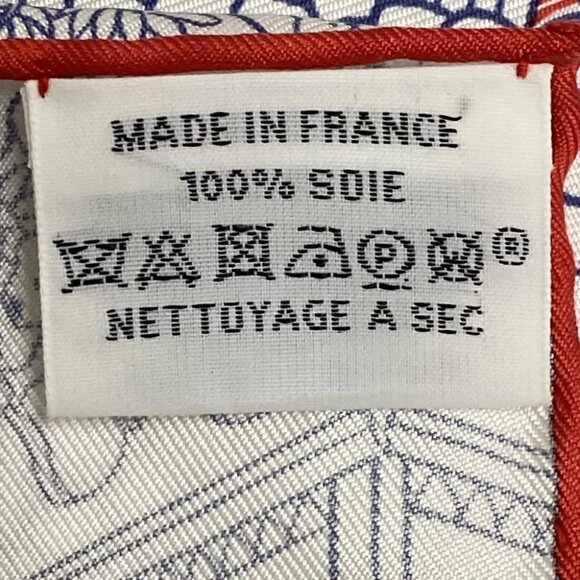 HERMES Carre 90 - White Navy Multi Scarf - Picture 3 of 6